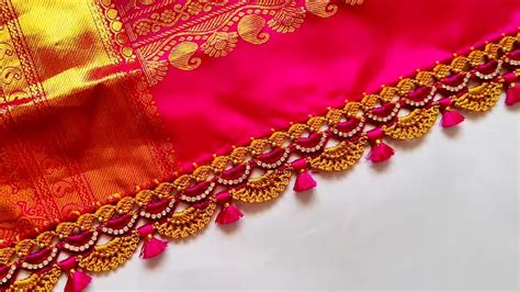 new bridal saree kuchu design #kroshakuchu #bridal #sareekuchu design ...