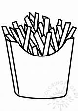 French Fries  Coloring Page sketch template