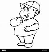 Fat Man Coloring Page sketch template