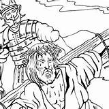 Golgotha Skull Hill Jerusalem Sketch Coloring Page sketch template