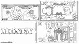 Dollar bill coloring Pages Printable Free sketch template