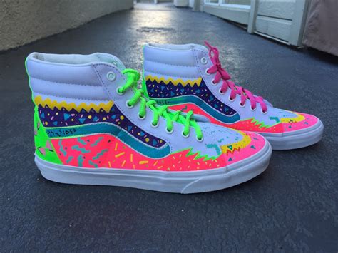 Custom Mens Vans SK8 hi sneakers Skater shoes Custom Vans