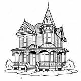 Colorful Victorian House Coloring Page  Pagescom sketch template