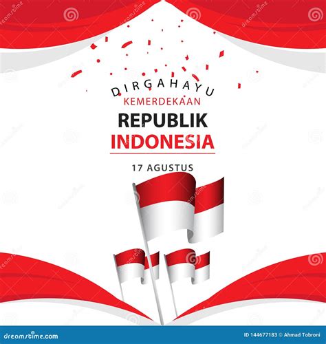 Dirgahayu Kemerdekaan Republik Indonesia Poster Vector Template Design ...