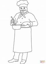 Chef Coloring Page sketch template
