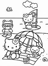 Hello Kitty Beach Coloring Pages sketch template