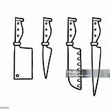 Coloring Book Set Of Knives Stock Illustration  Download Image Now sketch template