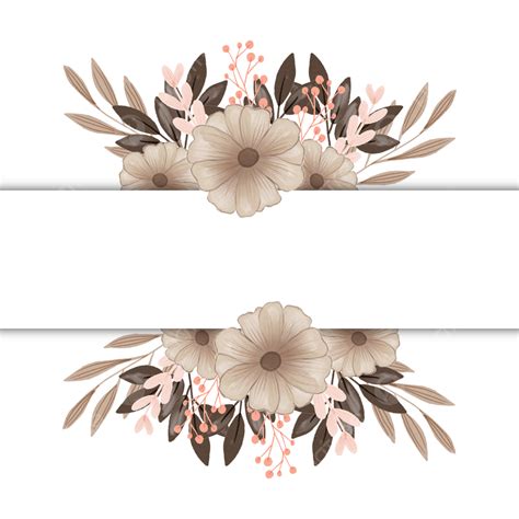 Wedding Dried Flower PNG Image, Dried Flower Frame For Wedding ...