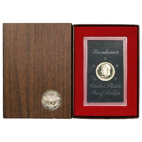 1974 S United States $1 Eisenhower US Silver Proof Dollar Coin w ...