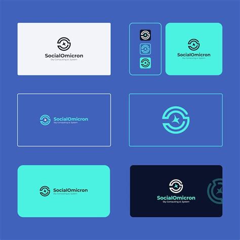 Premium Vector | Tech logo template with business card design