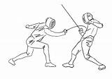 Fencing Coloring Pages  Best For Kids Sports coloring sketch template