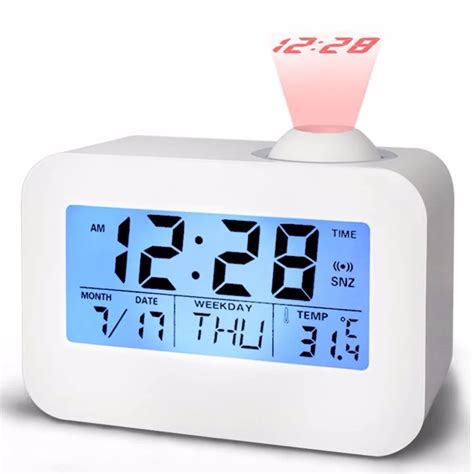 LCD Projection clock Electronic Desk Projector clock Nixie Talking Table Watch Bedside digital ...