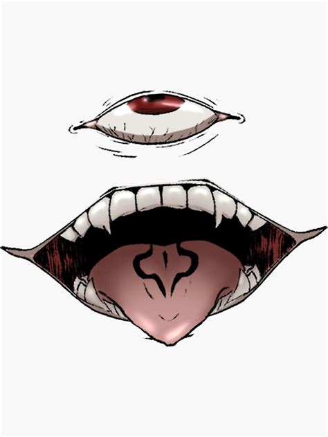 "Sukuna's mouth" Sticker for Sale by zarloul | Redbubble