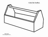 Toolbox Coloring Page sketch template