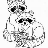 Raccoons Cute Coloring Page · Creative Fabrica sketch template