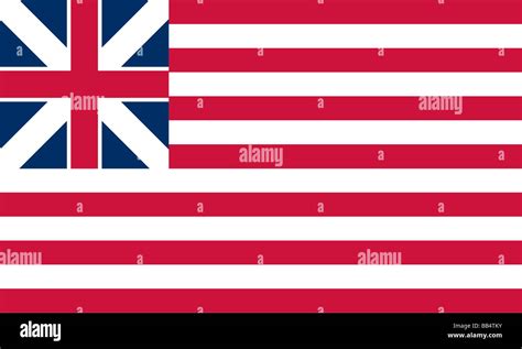 Historische Flagge der Vereinigten Staaten von Amerika. Grand Union ...