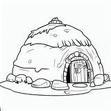Eskimo Live In Igloo Coloring Page  For Kids – Smart sketch template