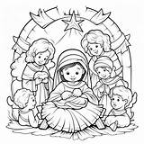 Nativity Of Jesus Coloring Pages  Nation sketch template