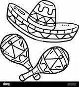Sombrero Coloring Page sketch template