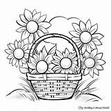 Flower Basket Coloring Pages  Free & Printable sketch template