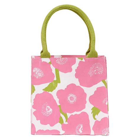Rockflowerpaper Poppies Pink Reusable Itsy Bitsy Gift Bag - The Blue House