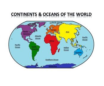 World Map Continents And Oceans Quiz