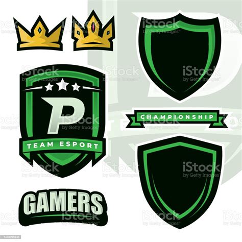 Letter P Esports Gamers Logo Template Creator For Gaming Esport Logo Design Element Stock ...