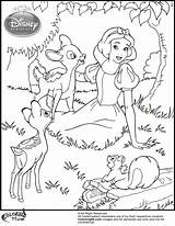 Snow White And Her Animal Friends Coloring Pages  Minister sketch template