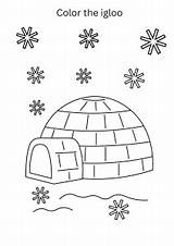 Free Printable Igloo Coloring Pages For Kids  In The Playroom sketch template