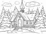 Winter Prayer Coloring Page  sketch template
