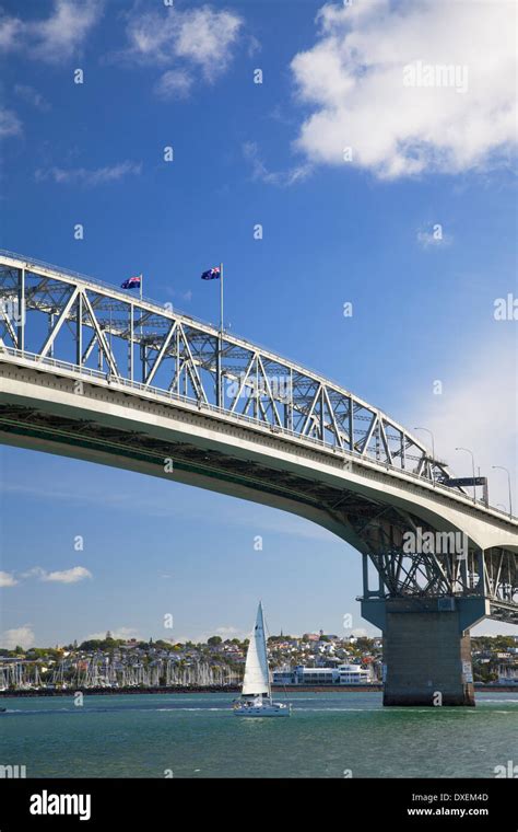 Auckland Harbour Bridge, Auckland, North Island, New Zealand Stock ...