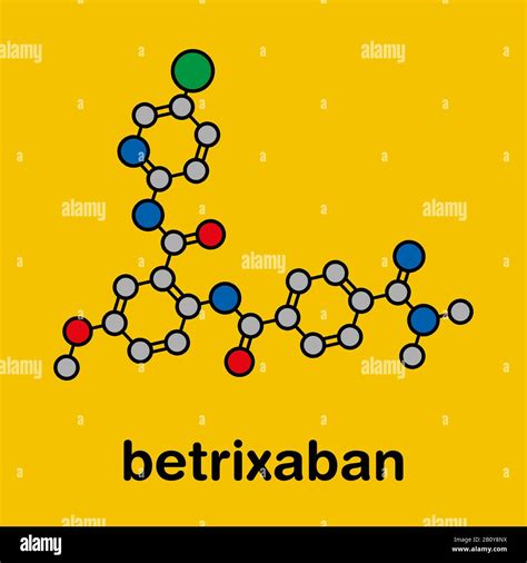 Betrixaban anticoagulant drug molecule, illustration Stock Photo - Alamy