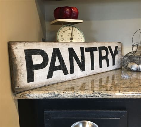 Rustic pantry sign Visit TheBarnWorksCo on Etsy | Rustic pantry, Wood creations, Pantry sign