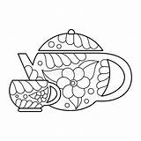 Coloring Pages Kids Tea Stock Illustrations – 51  sketch template