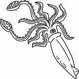 Giant Squid Coloring Page For Kids 10789506 Vector Art At Vecteezy sketch template