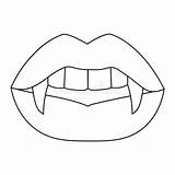 Fangs Teeth Vampire Clipart Drawing Cartoon Fang Outline Halloween  sketch template