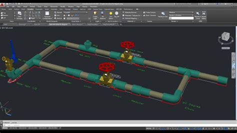 piping system 3D Modeling AutoCAD - YouTube