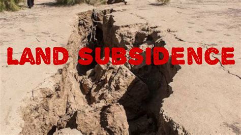 What is land subsidence - YouTube