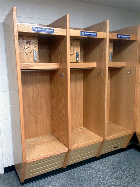 wood lockers The Citadel Baseball Lockers | List Industries