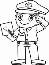 Police Officer Coloring Page sketch template