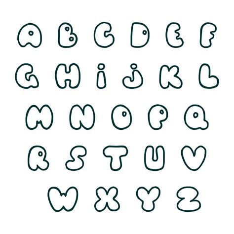 Printable Alphabet Bubble Letters