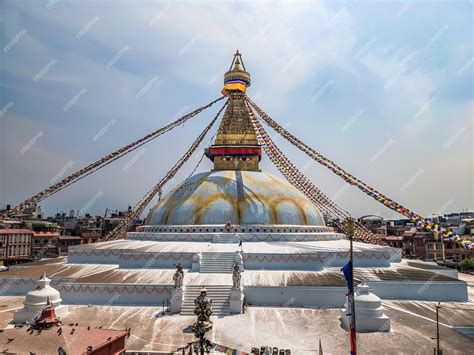 Premium Photo | A view of the boudhanath stupa in kathmandu, nepal