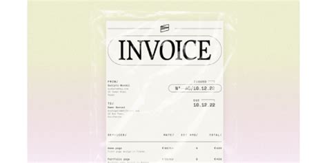 aesthetic invoice template | Figma