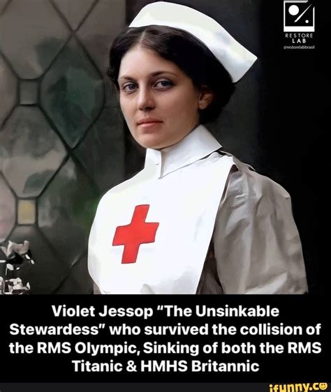 Violet Jessop "The Unsinkable Stewardess" who survived the collision of ...