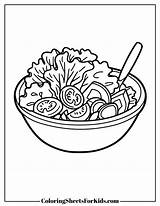 Salad Coloring Pages Free Downloads  Sheets For Kids sketch template