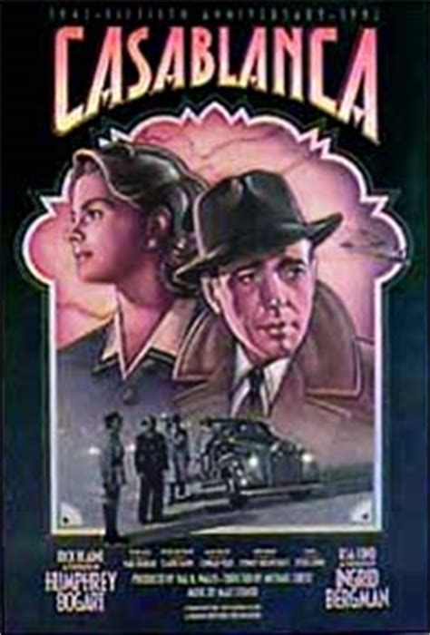 A reissue poster for the 1942 film "Casablanca." (Posters courtesy of Posteritati. www ...