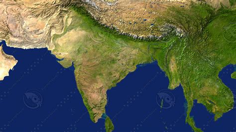 3d Topographical Map Of India - Map