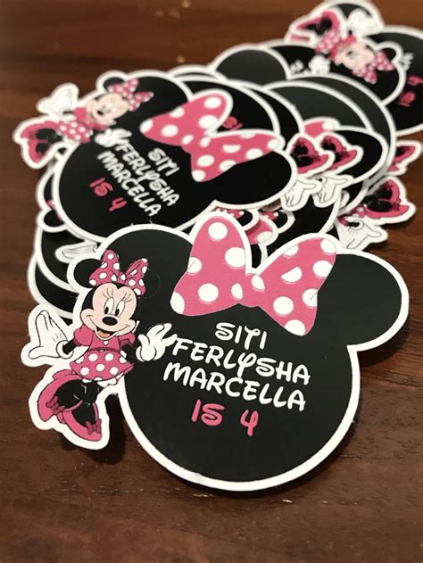 Minnie Mouse stickers labels customised for birthday party, Lifestyle ...