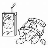 Premium Vector  Snack Food Isolated coloring Page For Kids sketch template