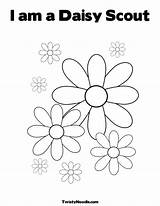 Girl Scout Flower Friends Coloring Pages Sketch Page sketch template
